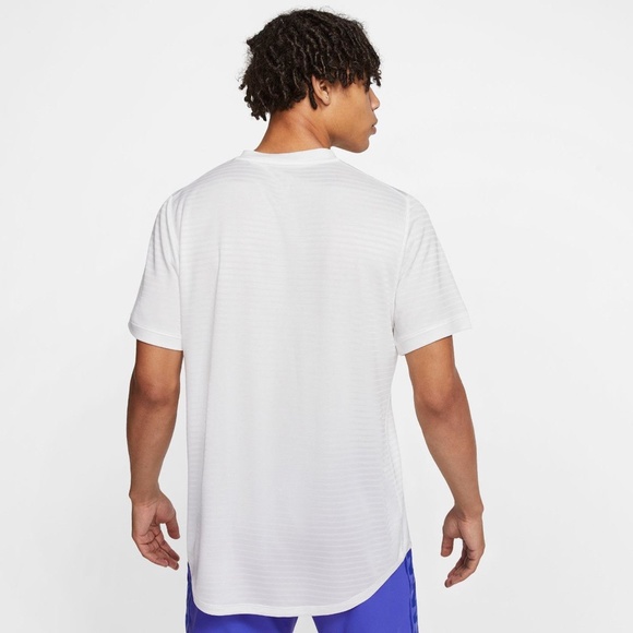 Nike Tennis Rafa Court Challenger Short Sleeve Tennis Top CI9148 100 (White) - Picture 4 of 4
